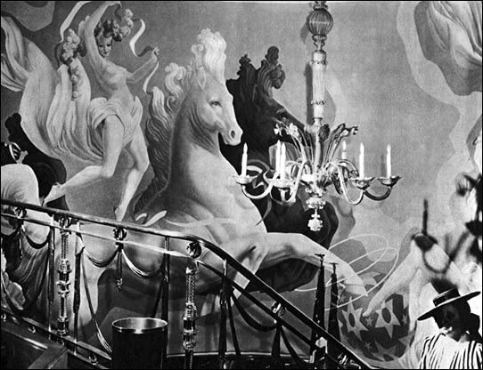 Michael Perman 3 One of three sections of the Howard Johnson's mural by André Durenceau, which Michael Perlman rescued last September in its entirety, 1940 photo in Fortune.